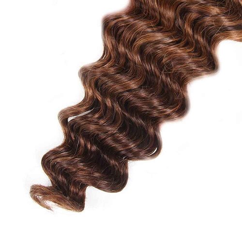 Habiliana Bundles Human Hair 24 26 28 Inch Deep Wave P4/30 Human Hair Bundles 11A Unprocessed Brazilian Virgin Quick Weave Hair Extensions for Black Women