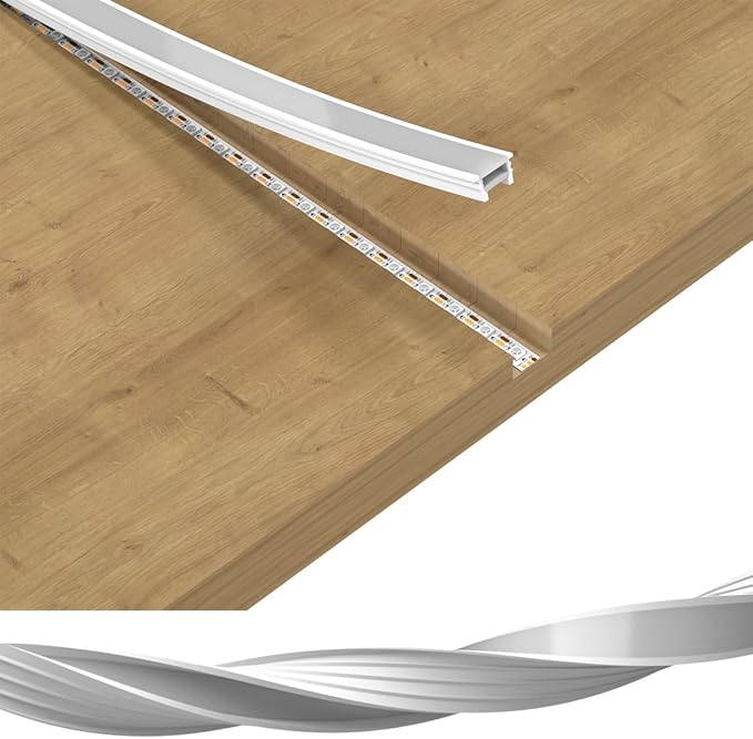 BTF-LIGHTING Silicone LED Channel System 32.8Ft Flexible Milky White Cover DIY Spotless Tube for ≤10mm Width LED Strip,Neon Rope Light Channel Diffuser, for Kitchen Cabinet, Room, Patio(No LED Strip)