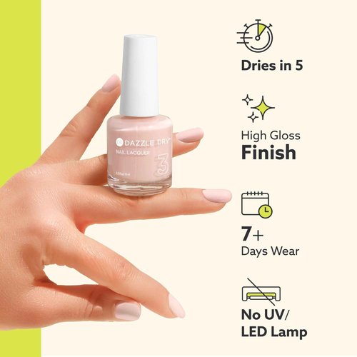 Dazzle Dry Full System Kit - Fine China - A sheer milky white. Simple and clean. (0.5 fl oz)