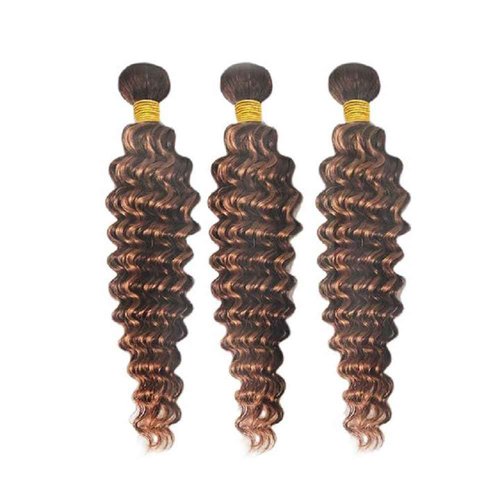 Habiliana Bundles Human Hair 24 26 28 Inch Deep Wave P4/30 Human Hair Bundles 11A Unprocessed Brazilian Virgin Quick Weave Hair Extensions for Black Women
