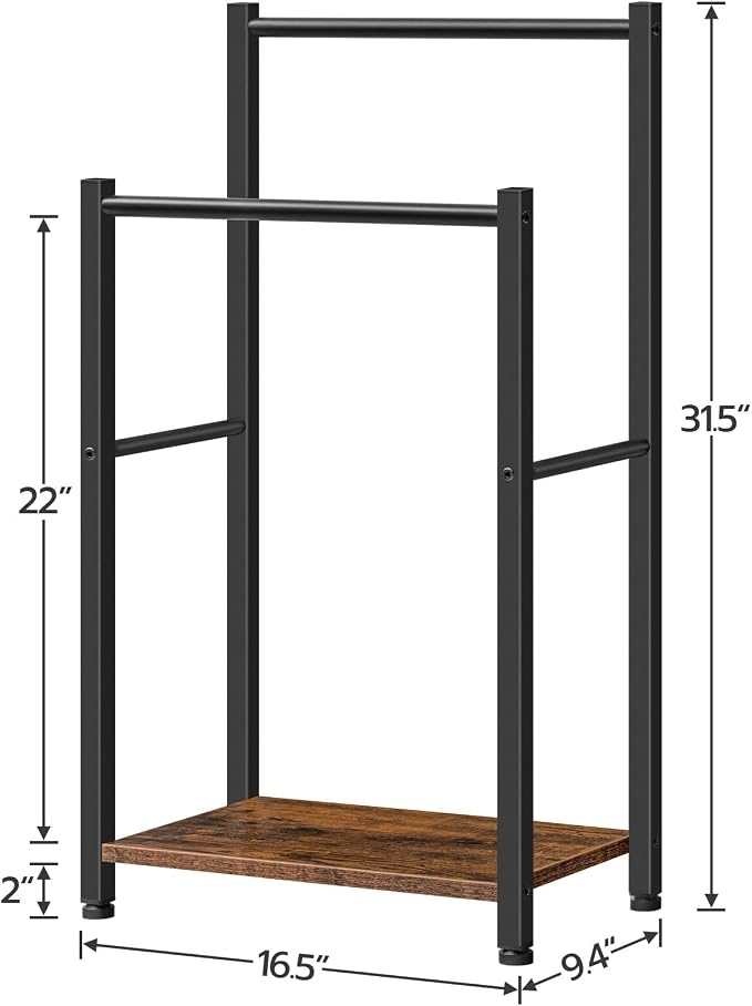 HOOBRO Blanket Ladder for Living Room and Bedroom, Standing Towel Rack, Decorative Ladder Shelf, Wall Leaning Farmhouse Blanket Storage, Towel Rack, Bathroom, 02LB01-51CJ01G1