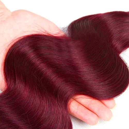 28 30 32 inch 99j Human Hair Bundles Burgundy Body Wave Bundles Red Human Hair Bundle Dark Burgundy Color