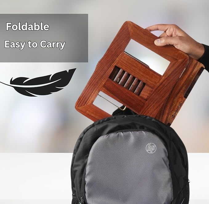 Vertical Laptop Stand Holder for MackBook Dell HP I Dual Dock Slots | Plastic-Free| (Indian Rosewood)