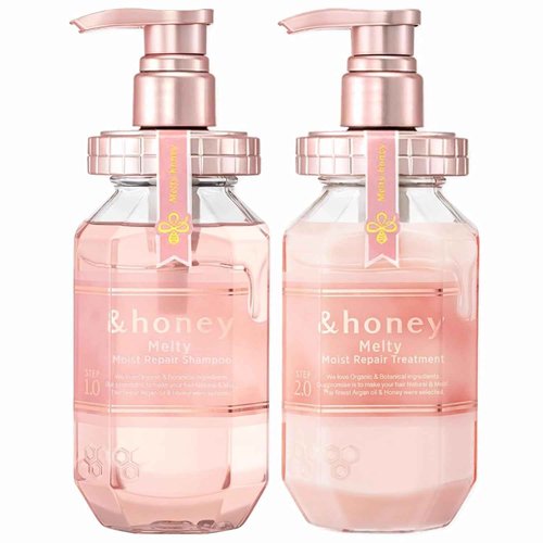 &honey Melty Moist Repair Shampoo, Conditioner & Honey Hair Oil Set | Made with Argan Oil, Honey, Royal Jelly, & Hyaluronic Acid