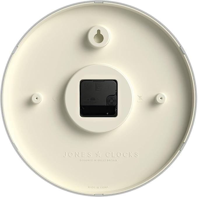 JONES CLOCKS® Studio wall Clock | Modern Round Style | 12 inch | Black | Easy to Read Numbers | Versatile Design for Kitchen, Living Room or Office