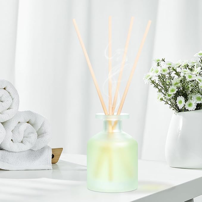 Reed Diffuser - Clean Linen 3.38oz (100ml) 2 Pack Essential Oil Reed Diffuser Set with 16 Sticks, Long Lasting Fragrance for Home, Bathroom, Bedroom, Room, Decor
