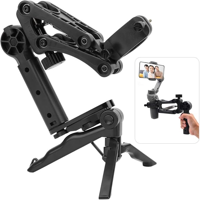 Gimbal Stabilizer for Smartphones, 3 Axis Phone Gimbal, Anti Shock Flexible Extension with Bracket Holder, Universal Handheld Z Axis Stabilizer for Vlog Live Streaming Video