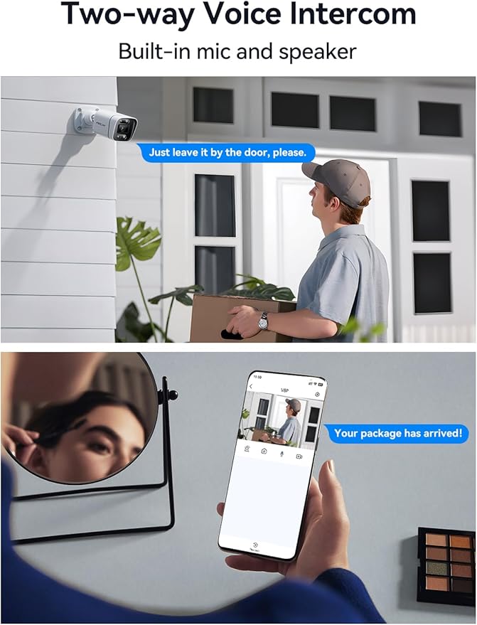 FOSCAM 3K 5MP Outdoor Security IP POE Camera, V5EP Home Security Surveillance Camera with AI Detect Human/Vehicle,66ft Color Night Vision,2-Way Audio,Motion Alert,Spotlight & Siren Alarm,120° FoV,IP66