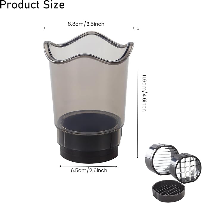 Fruit Slicer Cup, Cup Slicer for Strawberry, Banana, Hard-Boiled Egg, 2-in-1 Detachable Fruit Slicer, Premium Quickly Making Vegetable Salad Cutter, Craft Fruit Kitchen Tool