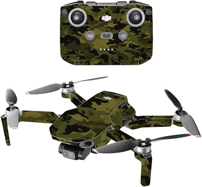 MightySkins Compatible with DJI Mini 2 Portable Drone - Green Camouflage | Protective, Durable, and Unique Vinyl Decal wrap Cover | Easy to Apply, Remove, and Change Styles | Made in The USA