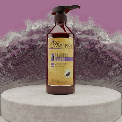 Savannah Hair Therapy Bundle-Treatment Mask 16.9 Oz+Shampoo 16.9 Oz, Shea Butter Treatment, Natural Keratin for Normal, Dry, Curly, Dyed and Damaged Hair, Vitamin B6, Sodium Chloride and Sulfate Free