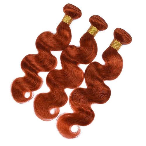 Ailabi Ginger Orange 350 Human Hair Bundles 20 22 24 Inch Body Wave Bundles Human Hair 12A Unprocessed Virgin Hair Weave for Black Women