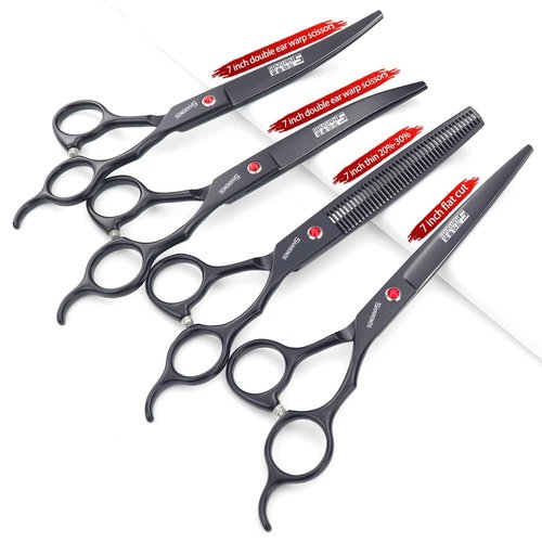 6/7 Inch Hairdressing Scissors Set Barber Shop Hair Scissors Styling Tools (7-inch 4pc)