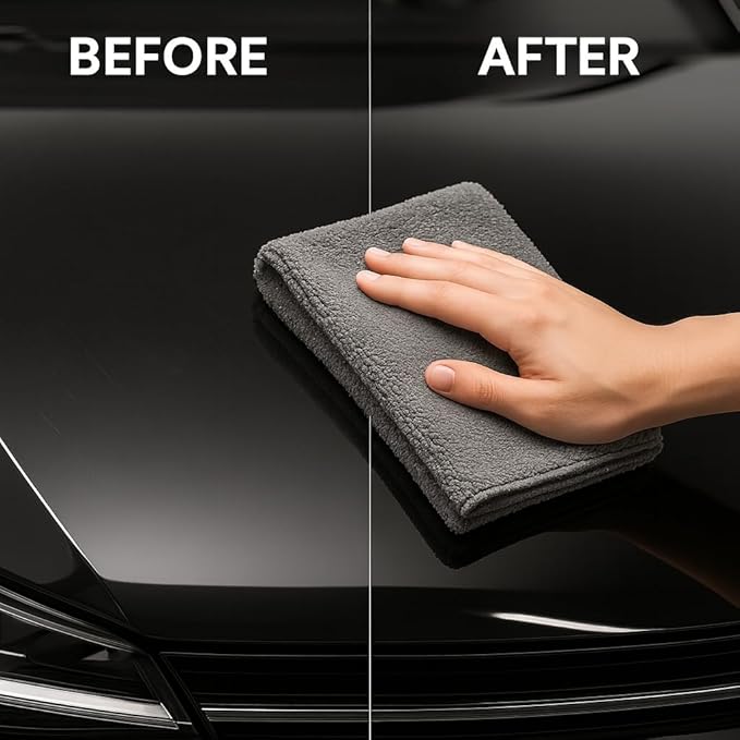 Paks Edgeless Microfiber Towels for Cars - 16x16 Microfiber Cleaning Cloth - 10-Pack Extra Absorbent Microfiber Towels Dish Towels, Streak-Free