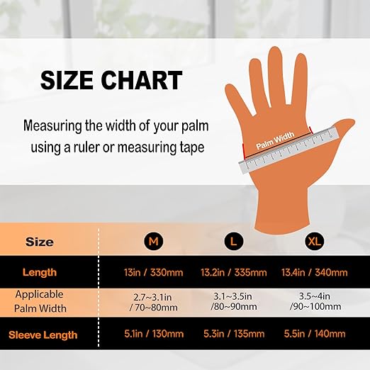 Heavy-Duty Thick Black Rubber Cleaning Gloves, 3 Pairs, M | Reusable & waterproof black/orange dual layers. Non-slip design for dishwashing, kitchen cleaning, and auto care.