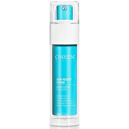 Onsen Secret Skin Reboot Cream | Essential Hydration Collagen Night Cream for Women Anti Aging & Wrinkle Cream for Women | Skin Firming Night Face Cream & Night Moisturizer w/Vitamin C & E | 50ml