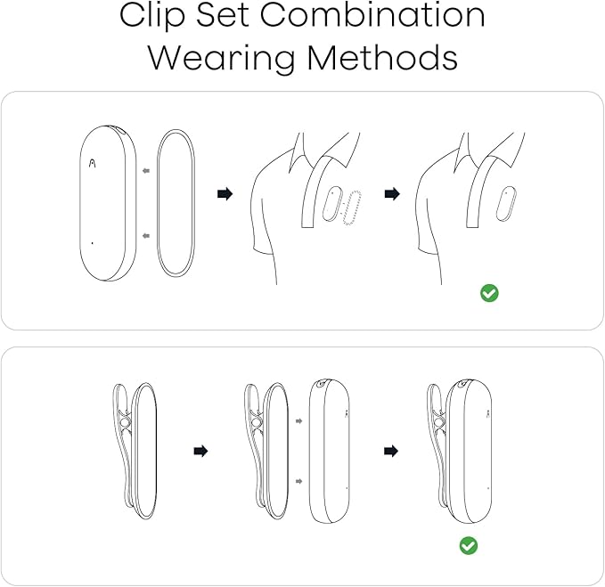 Replacement Magnetic Clip and Pin Attachments for Plaud NotePin (*NOT Included), Accessory Replacement Kit Set for NotePin AI Voice Recorder (No Additional Purchases Needed), Silver