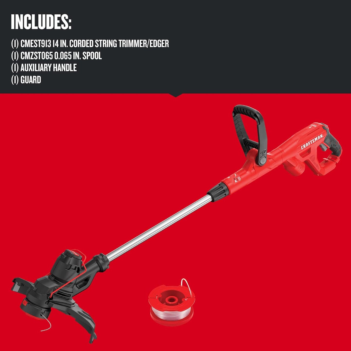 CRAFTSMAN WEEDWACKER® String Trimmer, 6.5 Amp, 14-Inch (CMEST913)