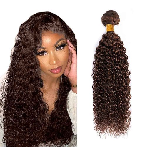 Condescension Brazilian Human Hair Bundles 24 26 28 Inch Jerry Curly 3 Bundles Human Hair 100% Unprocessed Remy Brazilian Virgin Weave Hair Chocolate Brown 4 for Women