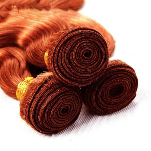 Copper Bundles Human Hair Reddish Brown Body Wave Bundles Hair Extensions 30 30 30 Inch Grade 8A Brazilian Virgin Remy Hair 3 Bundles Double Weft Color #33 Bundles Hair Weave