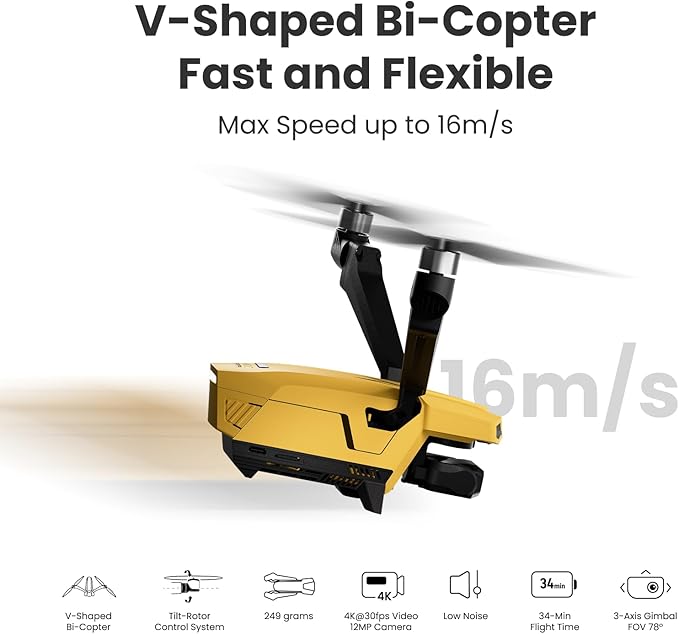Falcon Mini Drone with an Extra Battery, 2 Battery for Max 68 Mins Flight Time (Combo)