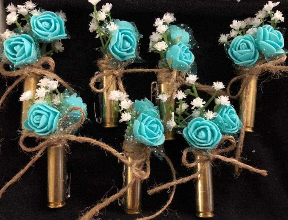 Mini Fake Rose Flower Heads 144pcs Mini Artificial Foam Roses DIY Wedding Flowers Accessories Make Bridal Hair Clips Headbands Dress (Bottom add Gauze) for Valentines Day,Wedding,Bridal Shower (Mint)