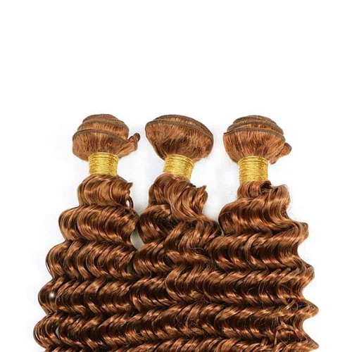 Condescension Human Hair Bundles 22 24 26 Inch Blonde Light Brown Deep Wave Bundles Human Hair Unprocessed Brazilian Virgin Quick Weave Hair for Black Women