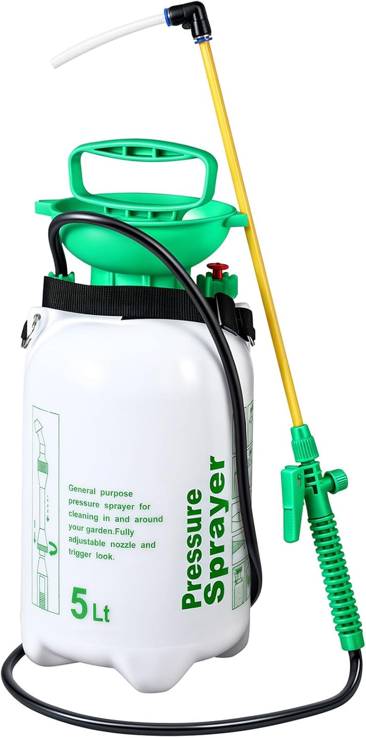 Honeydak 1. 3 Gallon 5l Watering Can Device for Watering Hanging Plant Basket Hard to Reach High Plant Waterer Sprayer Pump Pressured Sprayer for Indoor or Garden