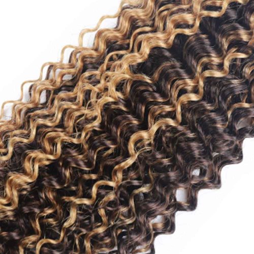 Habiliana Bundles Human Hair 22 24 26 Inch Jerry Curly Wave P4/27 Human Hair Bundles 11A Unprocessed Brazilian Virgin Quick Weave Hair Extensions for Black Women