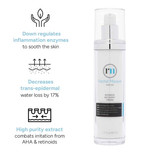 Rachel Moayer Intensive Recovery Cream, Ultra Hydrating Face Cream for Sensitive Skin, Reduces Redness & Irritation from AHAs and Retinoids, Barrier Repair Moisturizer For All Skin Types - 6.7 oz