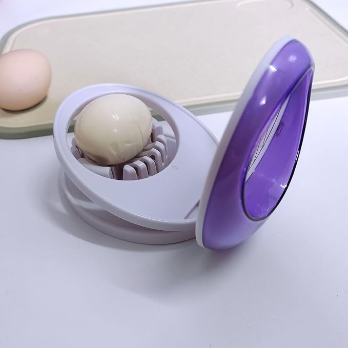 Egg Slicer for Hard Boiled Eggs,Easy to Cut Egg into Slices, Wedge and Dices, Sturdy ABS Body with Stainless Steel Wires,Non-slip Feet,Dishwasher Safe, BPA Free (Green)