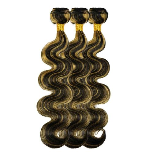 Vinmdonm P1B27 Highlight Human Hair Bundles #27 Honey Blonde Body Wave 3 Bundles 30 32 34 inch 8A Remy Virgin Two Tone #1b and #27 Bundle
