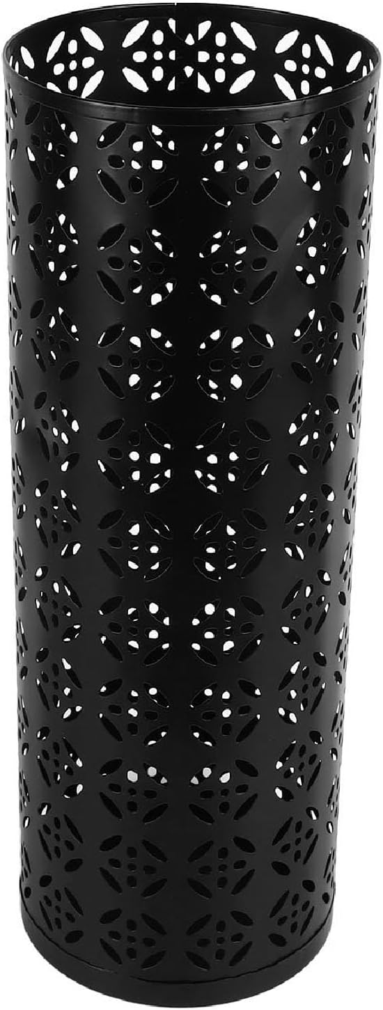 Round Umbrella Organizer Bin, Freestanding Metal Umbrella Holder Umbrella Stand Rack for Entryway, Canes Walking Sticks Holder Rain Collection for Home, Office (S 62x50cm / 24.41x19.69in)