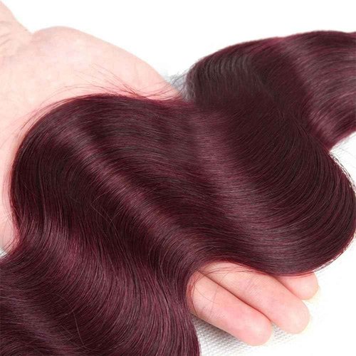 Giginger Bundles Human Hair Burgundy 99J Body Wave Human Hair Bundles 26 28 30 inch Wine Red Unprocessed Quick Weave Soft Sewn In Hair Extensions for Black Women