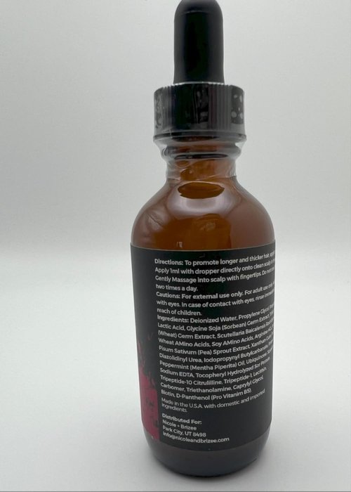 N+B Hair Growth Serum - Helps Promote Thicker, Fuller, & Healthier Hair w/Biotin, Natural-Based Formula, Helps Prevent Hair Fall & Thinning, For Women In All Hair Types - (2oz.) (6-Pack)