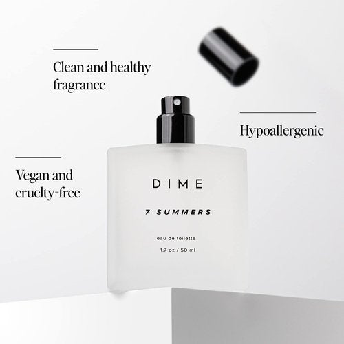 DIME Beauty 7 Summers Perfume for Women, 1.7 oz / 50 ml - Sweet Floral Scent, Clean Fragrance Eau de Toilette, Hypoallergenic