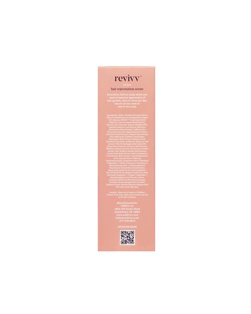 REVIVV Women Hair Growth Serum, 100% Natural Growth Products, Topical Solution for Visibly Thicker & Fuller Hair, Dermatologist Recommended, 1-Pack, 1oz Bottle, 45-Day Supply