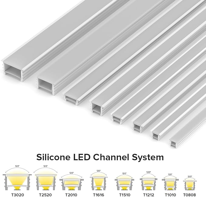 BTF-LIGHTING Silicone LED Channel System 32.8Ft Flexible Milky White Cover DIY Spotless Tube for ≤18mm Width LED Strip,Neon Rope Light Channel Diffuser, for Kitchen Cabinet, Room, Patio(No LED Strip)