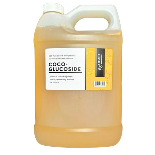 Olahoni Coco Glucoside Surfactant 1 Gallon - Natural Foaming Cleanser - Plant Derived - Biodegradable - For Formulations and DIY Skin Care - For Shower Gels, Body Soap, Shampoos, Face Cleansers
