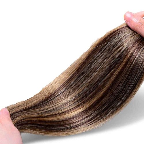 Habiliana Bundles Human Hair 22 24 26 Inch Straight Wave P4/27 Human Hair Bundles 11A Unprocessed Brazilian Virgin Quick Weave Hair Extensions for Black Women