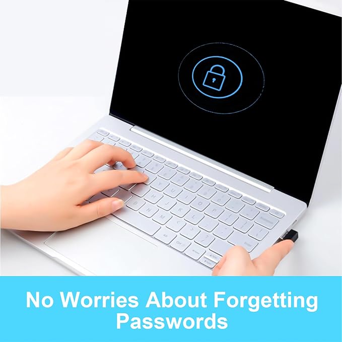 USB Fingerprint Reader Mini Fingerprint Scanner Recorder Quickly Recognizes Biometric Information for Windows 10/11 Hello System