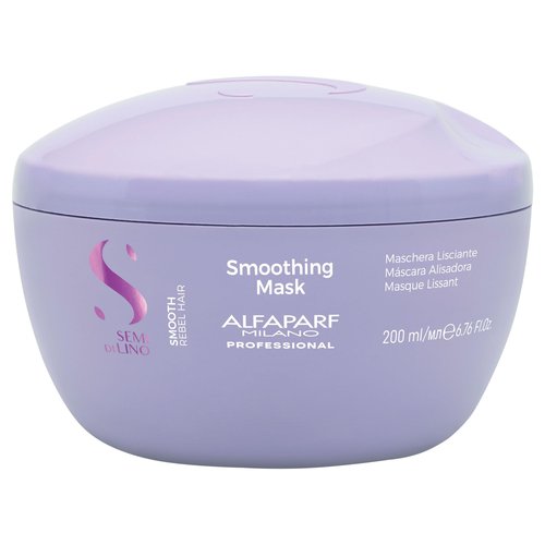 Alfaparf Milano Semi di Lino Smooth Gift Set for Frizzy Hair - Sulfate Free Shampoo, Mask and Smoothing Cream - Controls Frizz - Humidity Protection - Adds Shine and Softness