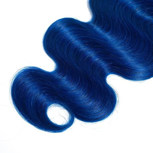 Habiliana Bundles Human Hair 16 18 20 Inch Body Wave T1B Blue Human Hair Bundles 11A Unprocessed Brazilian Virgin Quick Weave Hair Extensions for Black Women
