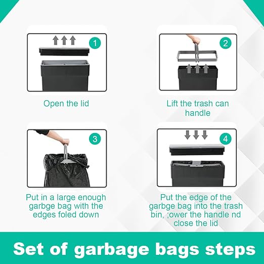 BestOffice 13 Gallon Trash Can Automatic Kitchen Trash Can Touch Free High-Capacity Garbage Can with Lid for Bedroom Bathroom Home Office 50 Liter (Black, 1) (2, Black)