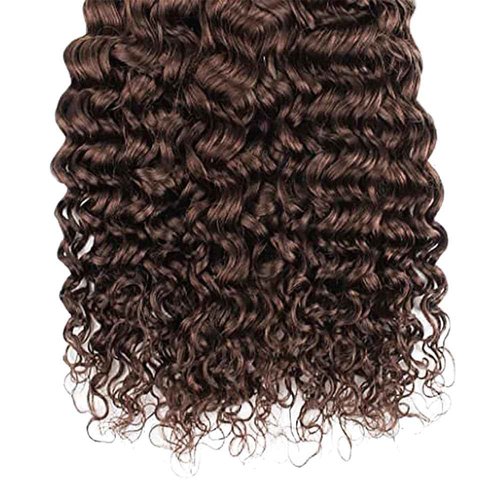 Giginger Bundles Human Hair 24 26 28 Inch Chocolate Brown Deep Wave Human Hair Bundles Deep Curly Unprocessed Quick Weave Soft Sewn In Hair Extensions for Black Women