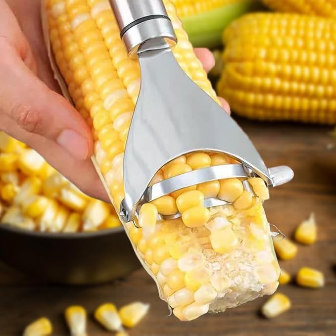 2026 Upgraded Corn Peeler, Stainless Steel Corn Cob Stripper Tool Corn Thresher from the Cob, Fast Corn Cob Separator (3 PCS)
