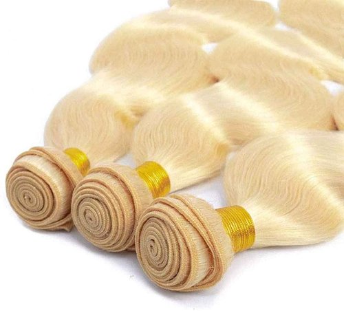 Habiliana Bundles Human Hair 24 26 28 Inch Body Wave Blonde 613 Human Hair Bundles 11A Unprocessed Brazilian Virgin Quick Weave Hair Extensions for Black Women