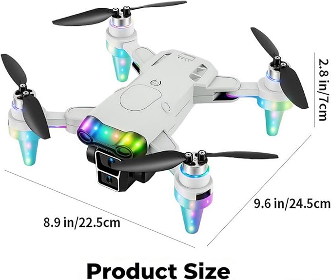 Toys for Ages 8–13, Drone with Camera for Kids with Fancy LED Lights, 2.4GHz Remote Control, One Battery, Indoor & Outdoor Toy Gift