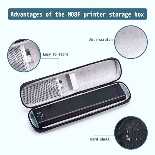Phomemo M08F Wireless Tattoo Stencil Printer Pink & Case, Bluetooth Wireless Inkless Printer Compatible with Mobile & Laptop for Home Office