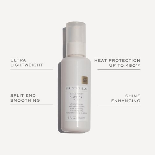 Kristin Ess Hair 3-in-One Titanium Flat Iron Hair Straightener, Curler and Waver & Style Assist Blow Dry Mist Heat Protectant Spray for Hair